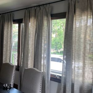 Weave curtains 2 panels 58x 94 grey